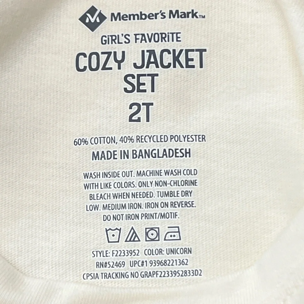 MEMBERS Mark 3 pc Cozy Plush Hooded Jacket, Long Sleeve Shirt & Leggings Pants